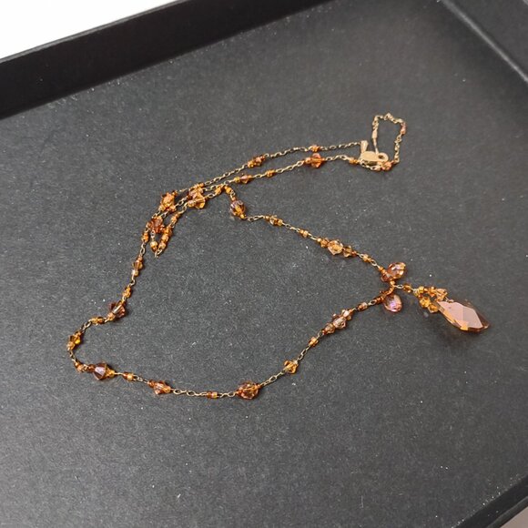 Cute 18 Inch Orange Glass Bead Necklace - Picture 8 of 13